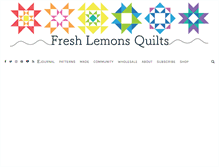 Tablet Screenshot of freshlemonsquilts.com